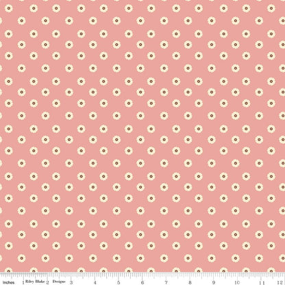 Cowgirl Flower Dots Pink Riley Blake Fabric by the Yard - Ray of Sonshine Design