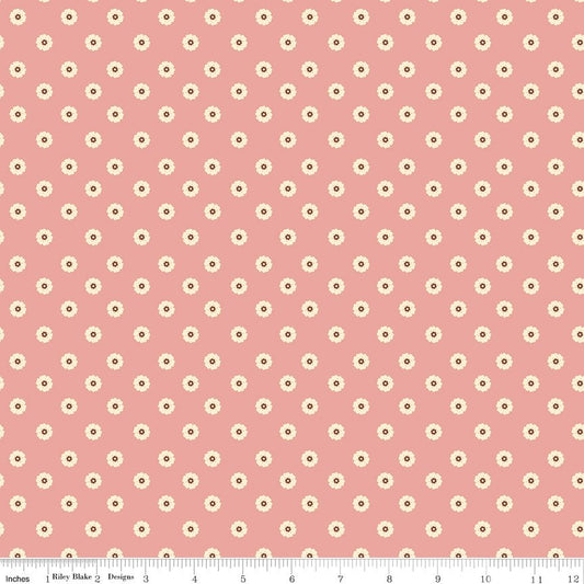 Cowgirl Flower Dots Pink Riley Blake Fabric by the Yard - Ray of Sonshine Design