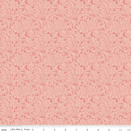 Cowgirl Leather Pink Riley Blake Fabric by the Yard Tone-on-Tone - Ray of Sonshine Design