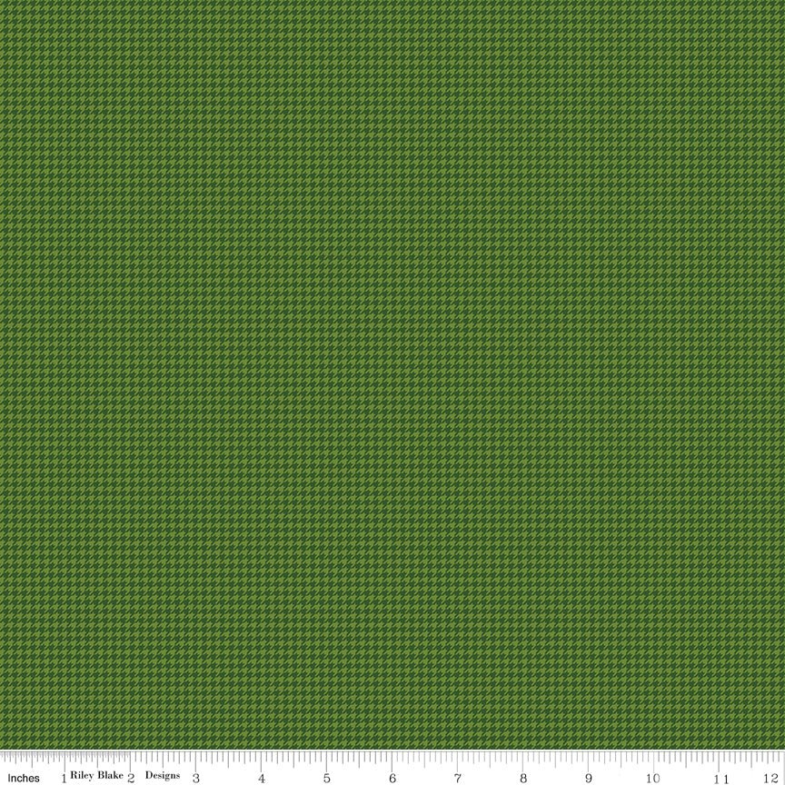 Cozy Autumn Houndstooth Olive - Riley Blake Fabric by the Yard - Ray of Sonshine Design