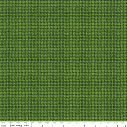 Cozy Autumn Houndstooth Olive - Riley Blake Fabric by the Yard - Ray of Sonshine Design