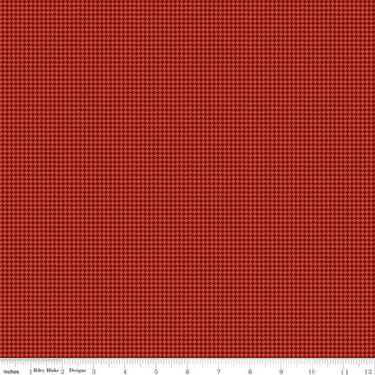 Cozy Autumn Houndstooth Rusty - Riley Blake Fabric by the Yard - Ray of Sonshine Design