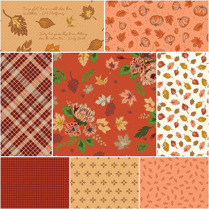 Cozy Autumn Rusty 1-Yard Precut Bundle 8 Pieces - Riley Blake Designs - Ray of Sonshine Design