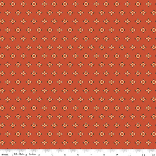 Cozy Autumn Tiny Acorns Rusty - Riley Blake Fabric by the Yard - Ray of Sonshine Design