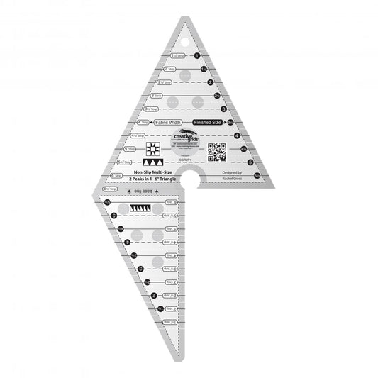 Creative Grids Quilt Ruler 2 Peaks in 1 Triangle - CGR2P1 - Ray of Sonshine Design