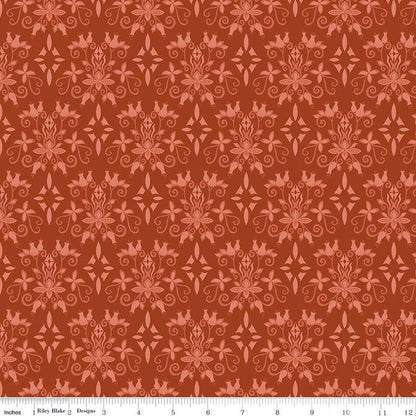 Curated Blooms Damask Auburn - C15342 - AUBURN - Riley Blake Designs - Cotton Fabric by the yard - Ray of Sonshine Design