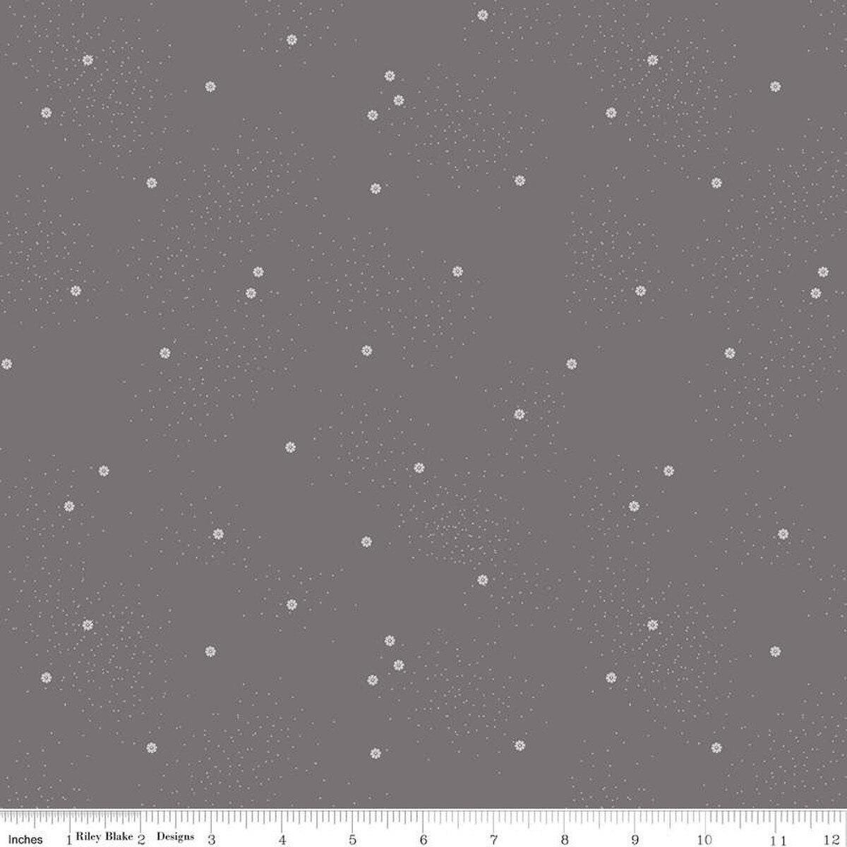 Dainty Daisy Iron - Riley Blake Designs Basic Fabric - Cotton Fabric by the yard - C665 - IRON - Ray of Sonshine Design