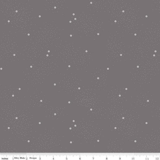 Dainty Daisy Iron - Riley Blake Designs Basic Fabric - Cotton Fabric by the yard - C665 - IRON - Ray of Sonshine Design
