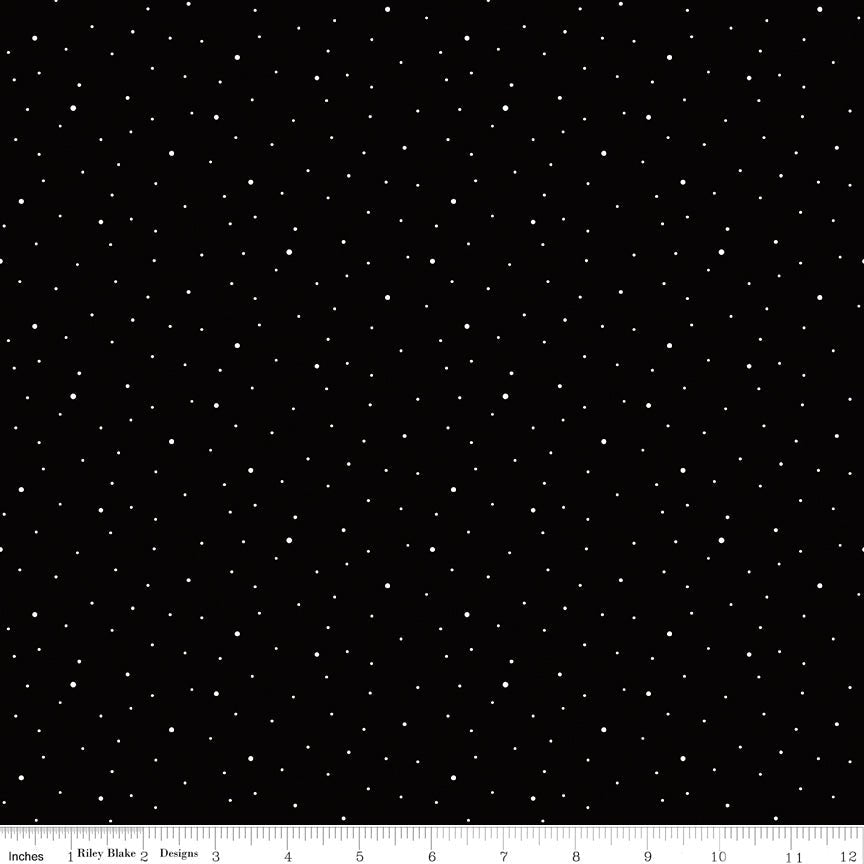 Dapple Dot Black Riley Blake Designs Fabric by the Yard - Ray of Sonshine Design