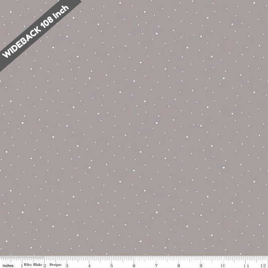 Dapple Dot Riley Gray - Black Riley Blake 107/108" Wide Back Cotton Fabric - WB640 - RILEYGRAY - Ray of Sonshine Design
