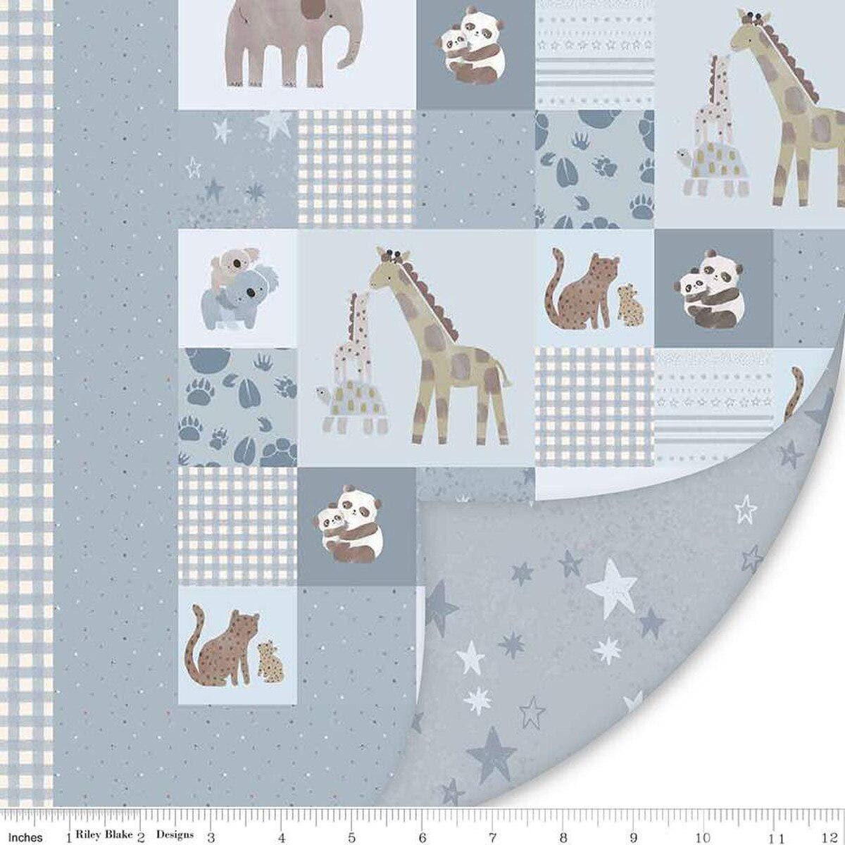 Double Lush Velvet Blue Safari Stargazing - Riley Blake Designs - Double Sided Plush - No Fray - LV16566 - Ray of Sonshine Design