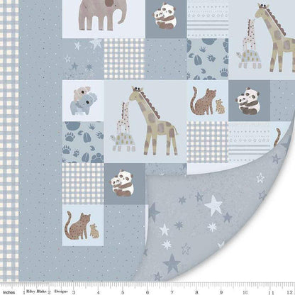 Double Lush Velvet Blue Safari Stargazing - Riley Blake Designs - Double Sided Plush - No Fray - LV16566 - Ray of Sonshine Design