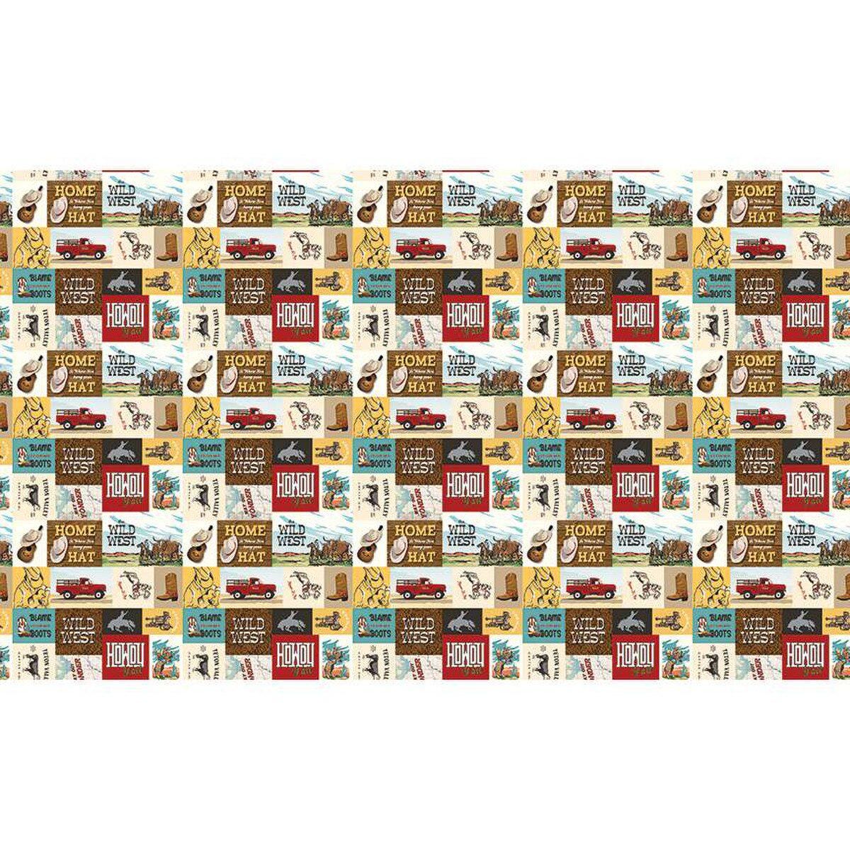 Double Lush Velvet Cowboys - Riley Blake Designs - Double Sided Plush - No Fray - LV16803 - Ray of Sonshine Design