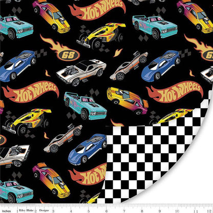 Double Lush Velvet Hot Wheels Made to Race - Riley Blake Designs - Double Sided Plush - No Fray - Official Licensed Product - LV16804 - Ray of Sonshine Design