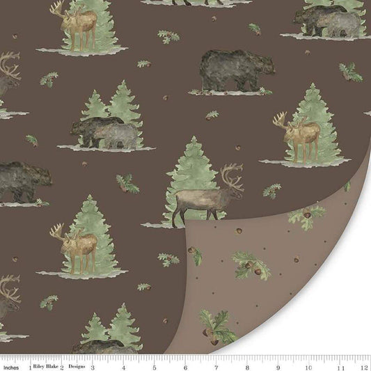 Double Lush Velvet Let's Get Lost in the Woods - Riley Blake Designs - Double Sided Plush - No Fray - LV16572 - Ray of Sonshine Design