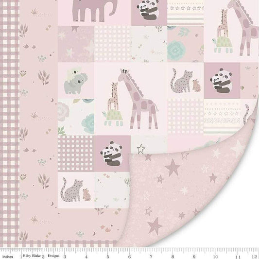 Double Lush Velvet Pink Safari Stargazing - Riley Blake Designs - Double Sided Plush - No Fray - LV16567 - Ray of Sonshine Design