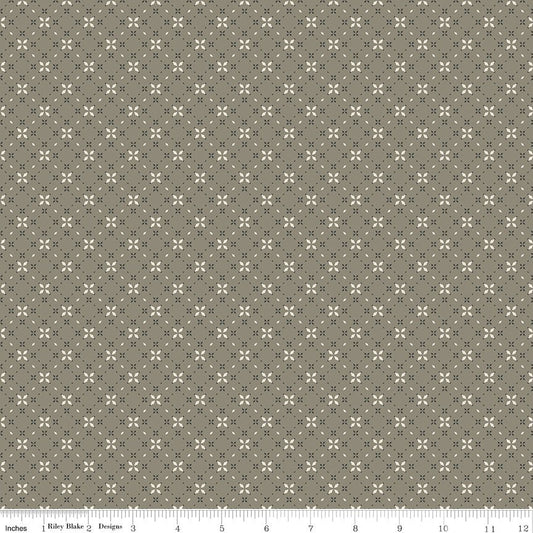 Evening on the Prairie Geo Floral Green Riley Blake Designs Fabric by the Yard - Ray of Sonshine Design