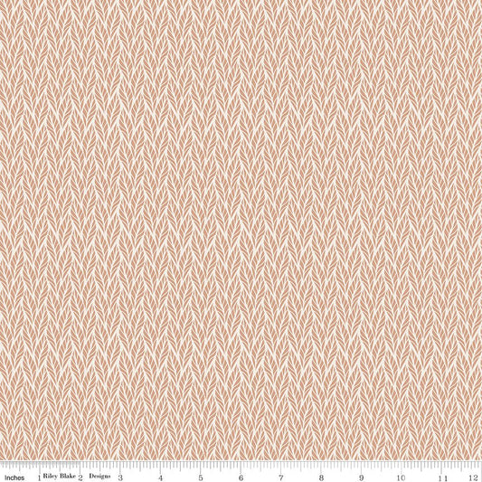 Evening on the Prairie Geo Leaves Beige Riley Blake Fabric by the Yard - Ray of Sonshine Design