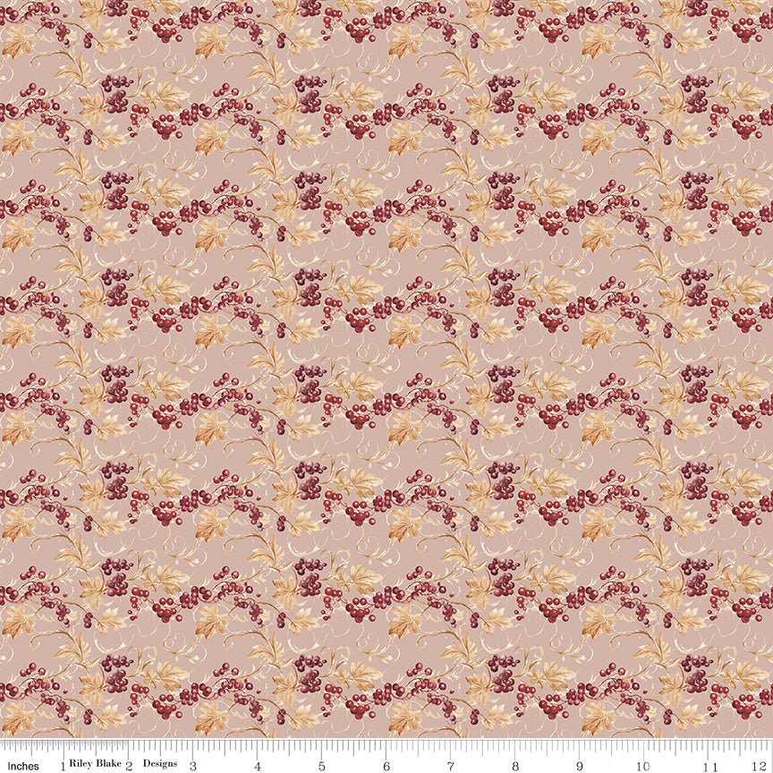 Evening on the Prairie Prairie Berries Blush Fabric by the Yard or Fat Quarter - Riley Blake Designs - Ray of Sonshine Design