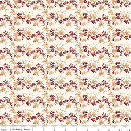 Evening on the Prairie Prairie Berries Cream Fabric by the Yard or Fat Quarter - Modern Prairie for Riley Blake Designs - Ray of Sonshine Design