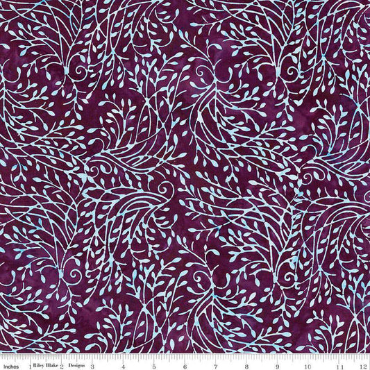 Expressions Batiks Divine Vines Berry Persimmon - Riley Blake Designs - Fabric by the Yard - BT23302 - 208 - Ray of Sonshine Design