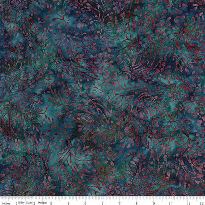 Expressions Batiks Divine Vines Dark Skies - Riley Blake Designs - Fabric by the Yard - BT23302 - 307 - Ray of Sonshine Design