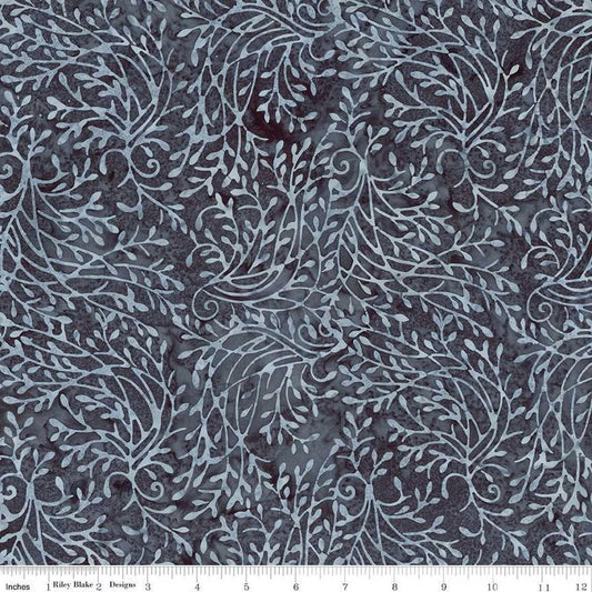 Expressions Batiks Divine Vines Silver - Riley Blake Designs - Fabric by the Yard - BT23302 - 154 - Ray of Sonshine Design