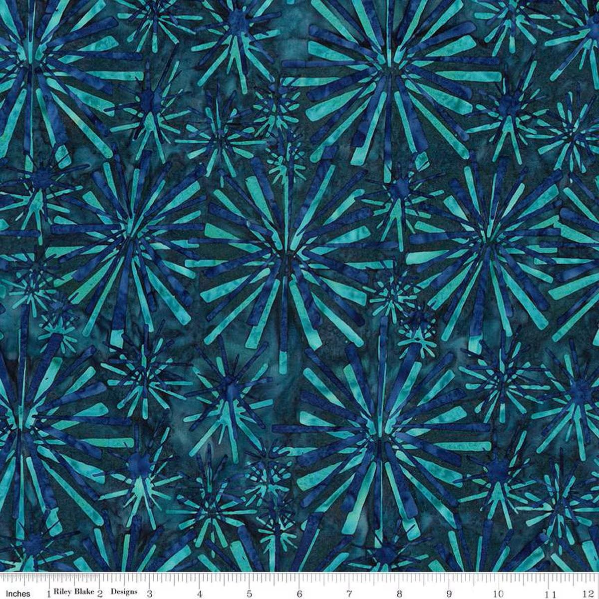 Expressions Batiks Retro Revival Peacock - Riley Blake Designs - Fabric by the Yard - BT23270 - 306 - Ray of Sonshine Design