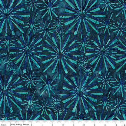 Expressions Batiks Retro Revival Peacock - Riley Blake Designs - Fabric by the Yard - BT23270 - 306 - Ray of Sonshine Design