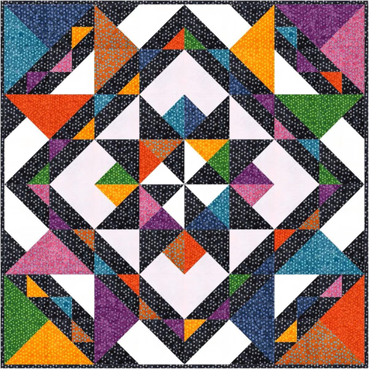 Expressions Batiks Starla Quilt Kit includes pattern and fabric for quilt top and binding. Backing not included. KTBT - 1017 - Ray of Sonshine Design