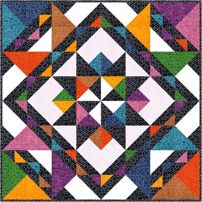 Expressions Batiks Starla Quilt Kit includes pattern and fabric for quilt top and binding. Backing not included. KTBT - 1017 - Ray of Sonshine Design