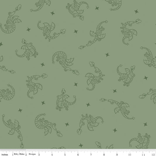 Faraway Kingdom Dragon Flight Forest Riley Blake Designs Fabric by the Yard - Ray of Sonshine Design