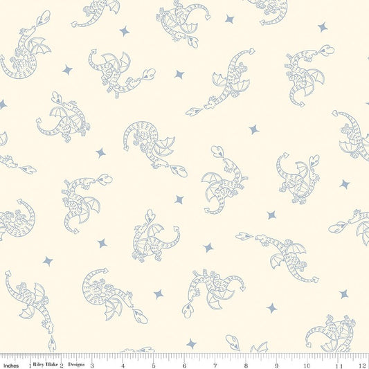 Faraway Kingdom Dragon Flight Sand Riley Blake Designs Fabric by the Yard - Ray of Sonshine Design