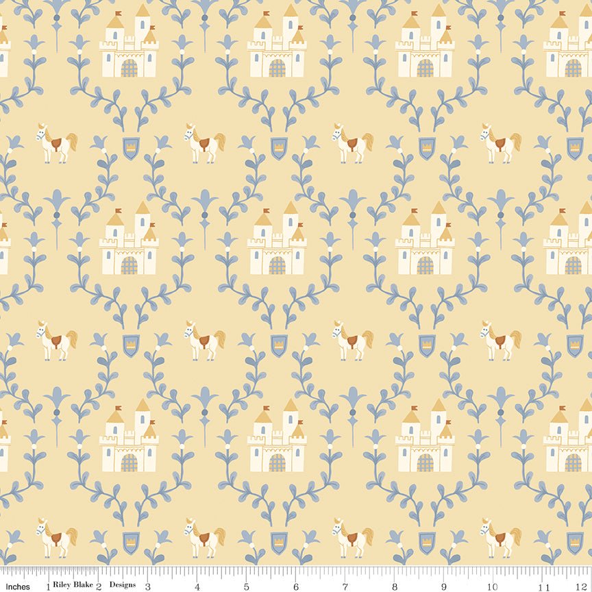Faraway Kingdom Enchanted Castle Sunlight Riley Blake Designs Fabric by the Yard - Ray of Sonshine Design
