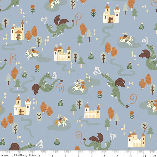 Faraway Kingdom Main Sky Riley Blake Fabric by the Yard - Ray of Sonshine Design