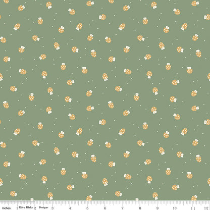 Faraway Kingdom Mushroom Cheer Forest Fabric by the Yard or Fat Quarter | Riley Blake Designs - Ray of Sonshine Design