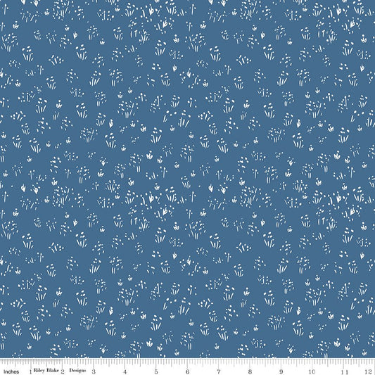 Farm Livin Grass Denim - Diane Labombarbe Riley Blake Fabric by the Yard - Ray of Sonshine Design