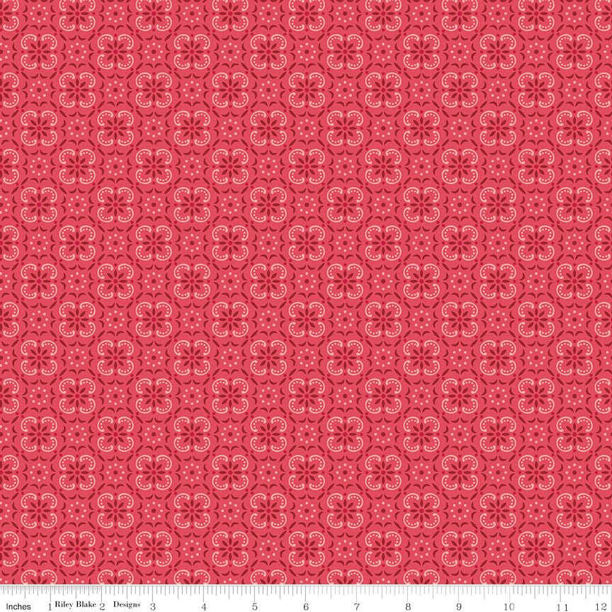 Farmer's Daughter Bandana Tea Rose Riley Blake Fabric by the Yard - Ray of Sonshine Design