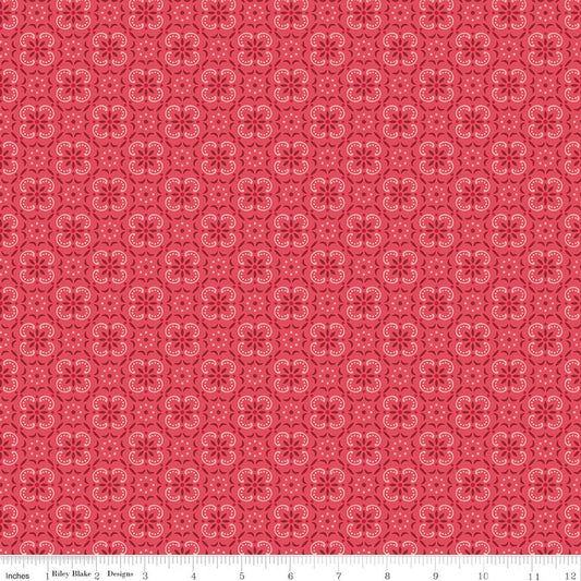 Farmer's Daughter Bandana Tea Rose Riley Blake Fabric by the Yard - Ray of Sonshine Design