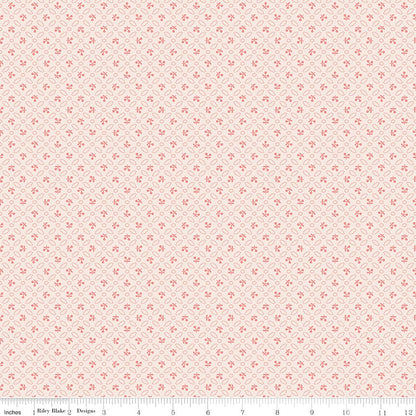 Farmer's Daughter Cherries Background Coral Riley Blake Designs Fabric by the Yard - Ray of Sonshine Design