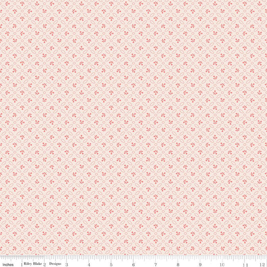 Farmer's Daughter Cherries Background Coral Riley Blake Designs Fabric by the Yard - Ray of Sonshine Design