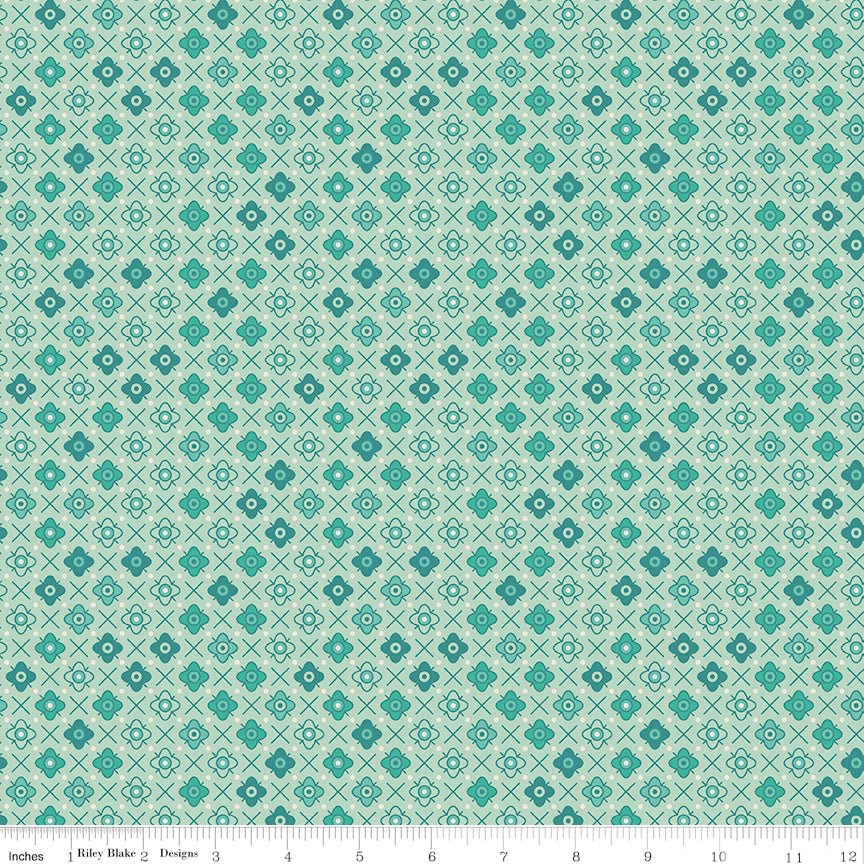 Farmer's Daughter Flower Patch Sage Riley Blake Fabric by the Yard - Ray of Sonshine Design