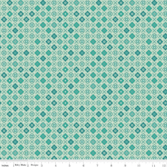 Farmer's Daughter Flower Patch Sage Riley Blake Fabric by the Yard - Ray of Sonshine Design
