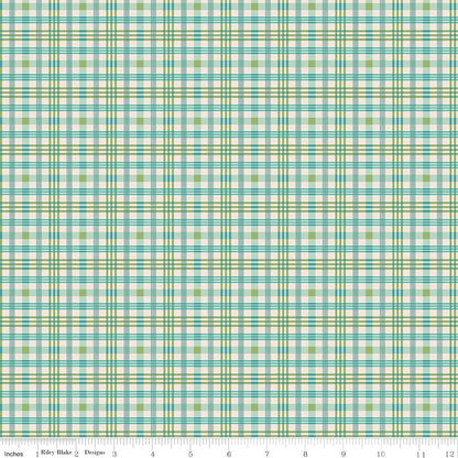 Farmer's Daughter Plaid Sea Glass Riley Blake Designs Fabric by the Yard - Ray of Sonshine Design