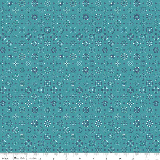 Farmer's Daughter Raindrop Fabric by the Yard or Fat Quarter | by Lori Holt for Riley Blake - Ray of Sonshine Design