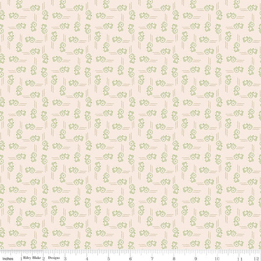 Farmer's Daughter Tractors Background Thyme Riley Blake Designs Fabric by the Yard - Ray of Sonshine Design