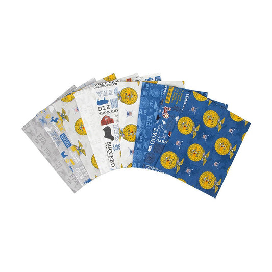 FFA Forever Blue Refreshed Riley Blake Designs 1 - Yard Precut Fabric Bundle 9 Pieces 9 Yards - Ray of Sonshine Design