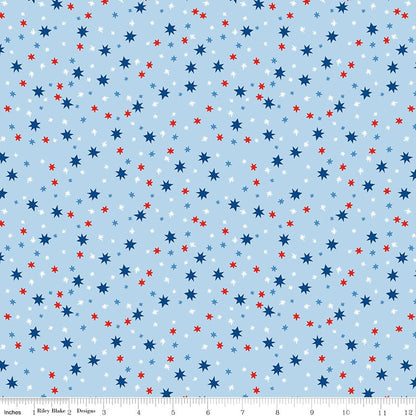 Firecracker Stars Frost Quilting Cotton Fabric by the Yard - Ray of Sonshine Design