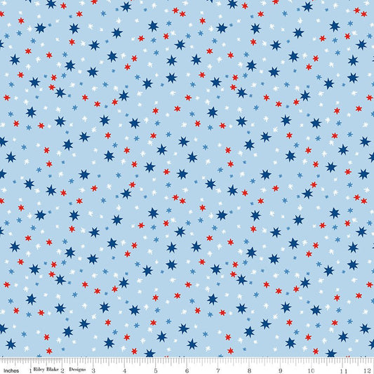 Firecracker Stars Frost Quilting Cotton Fabric by the Yard - Ray of Sonshine Design