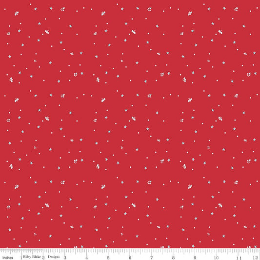 Firework Fields Fireflies Red Cotton Fabric by the Yard — Riley Blake Designs - Ray of Sonshine Design